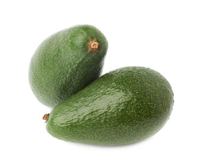 Green avocados composition isolated