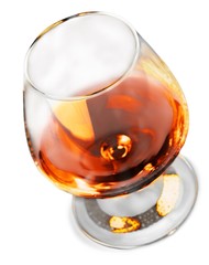 Cognac, snifter, splash.