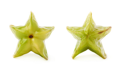 Fototapeta premium Averrhoa carambola starfruit isolated