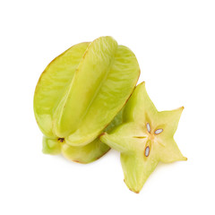 Fototapeta premium Averrhoa carambola starfruit isolated