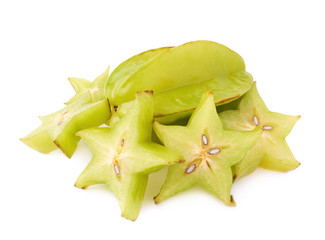 Fototapeta premium Averrhoa carambola starfruit isolated