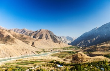 Fototapeta premium Autumn, Mountain, Mountain Range.