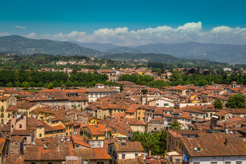 Naklejka na ściany i meble Scenic view of Lucca, Italy