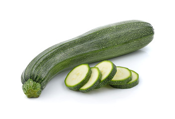  zucchini isolated on white background
