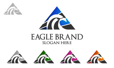 eagle, triangle, logo, vector