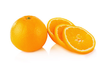 Orange on a white background