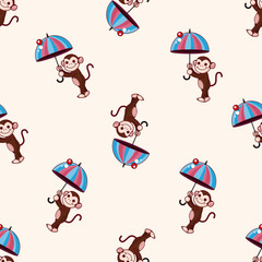 circus animal , cartoon seamless pattern background