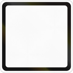 Icelandic direction road sign: Unnumbered road. Also usable as template for numbered road signs