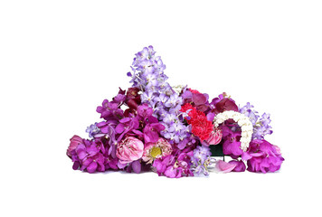 Bouquet with orchids isolated