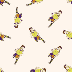 basketball player , cartoon seamless pattern background