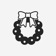 Christmas wreath icon