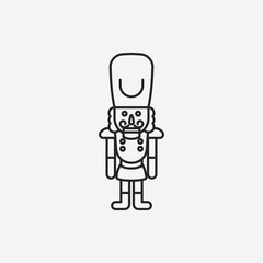 toy soldier line icon