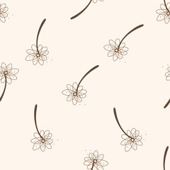 flower , cartoon seamless pattern background