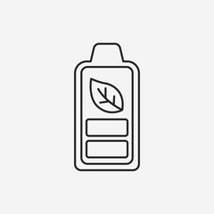 Environmental protection concept battery line icon