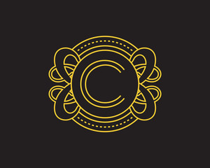 Fototapeta premium C Monogram Luxurious Royal Elegant Logo
