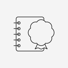 Environmental protection concept recycled paper line icon