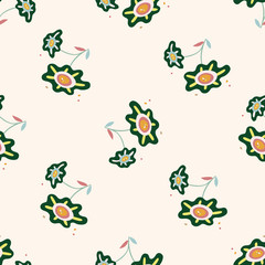 flower , cartoon seamless pattern background