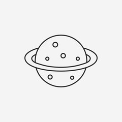 Space planet line icon