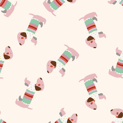 animal dog cartoon , cartoon seamless pattern background