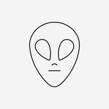 Space Alien line icon