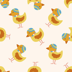 bird cartoon , cartoon seamless pattern background