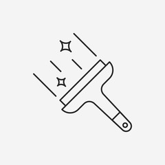 cleaning brush line icon