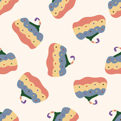 style pumpkin cartoon , cartoon seamless pattern background