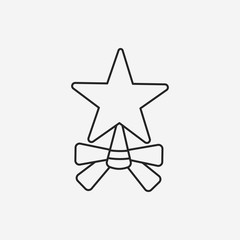 Christmas star line icon