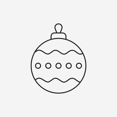 Christmas hanging line icon