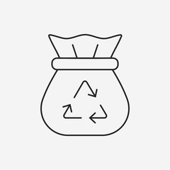 Environmental protection concept recycled garbage line icon
