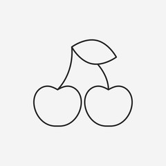 fruits cherry line icon