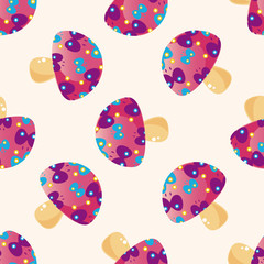 mushroom cartoon , cartoon seamless pattern background