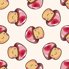 mushroom cartoon , cartoon seamless pattern background