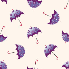 Umbrella , cartoon seamless pattern background