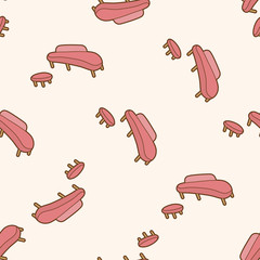 furniture theme chair sofa , cartoon seamless pattern background