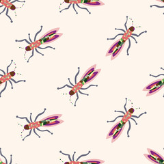 bug cartoon , cartoon seamless pattern background