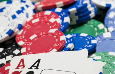 Pocket Aces And Poker Chips