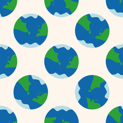 Space earth , cartoon seamless pattern background