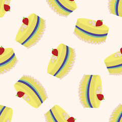 decorating cake , cartoon seamless pattern background