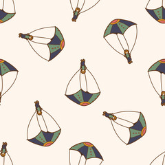 Hang gliding , cartoon seamless pattern background