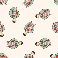 Baby carriages , cartoon seamless pattern background
