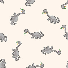 dinosaur cartoon , cartoon seamless pattern background