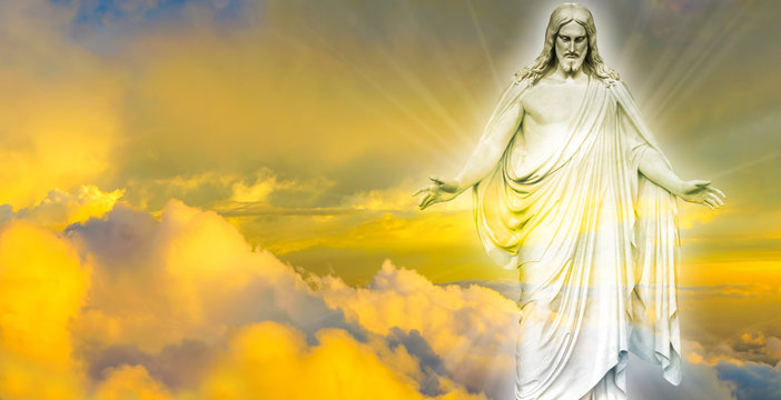 Jesus Christ in Heaven panoramic image