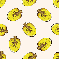 tree , cartoon seamless pattern background