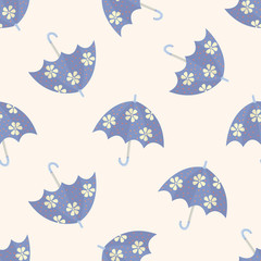 Umbrella theme,emets , cartoon seamless pattern background