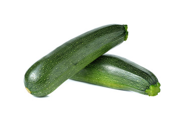 Whole Fresh Zucchini isolated on white background