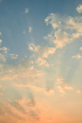 Fototapeta premium sunset sky with clouds and golden light