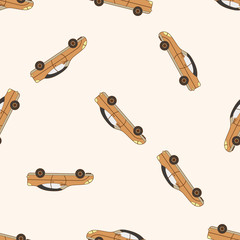 transportation car , cartoon seamless pattern background