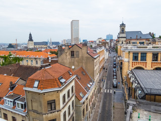Naklejka na ściany i meble Panorama of Brussels, Belgium