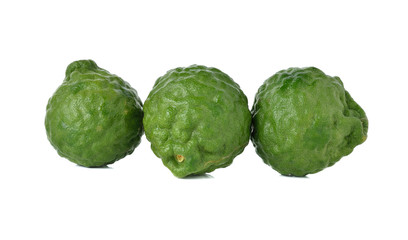 fresh bergamot or Leech Lime on white background